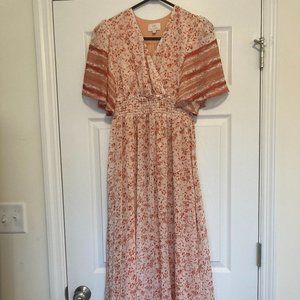Womens peach dress, small